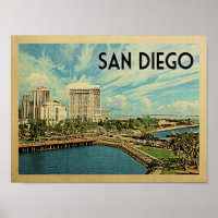 Poster Vintage voyage San Diego