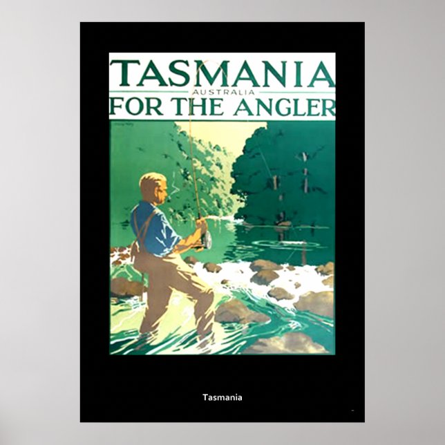 Poster Vintage voyage Tasmanie Australie (Devant)