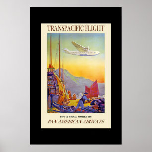 Poster Vintage voyage Transpacifique