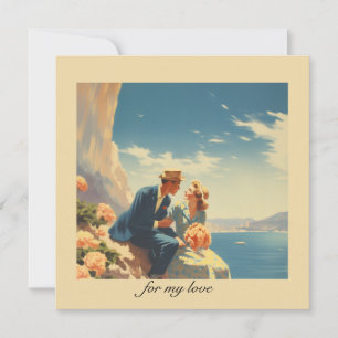 Poster Vintage voyage, Valentine personnalisable