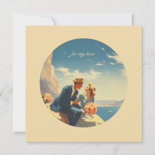 Poster Vintage voyage, Valentine personnalisable