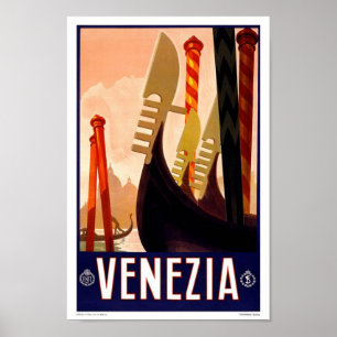 Poster Vintage voyage Venice