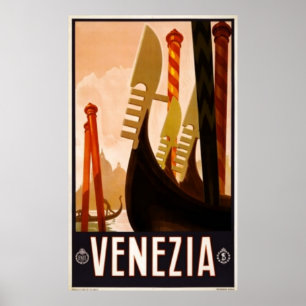 Poster Vintage voyage Venise