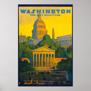Poster vintage Washington DC