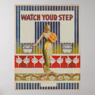 Poster vintage "Watch Your Step"