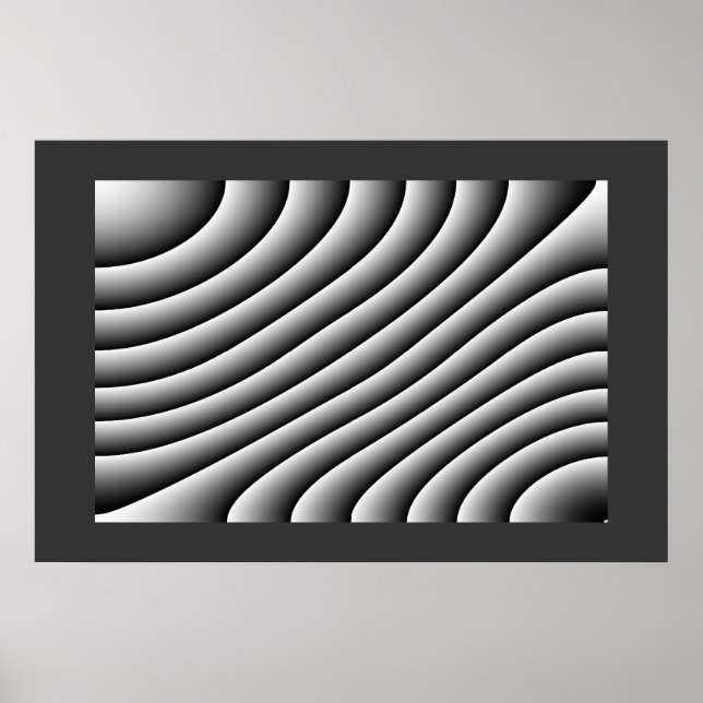 Poster vintage Wavy Lines (Devant)
