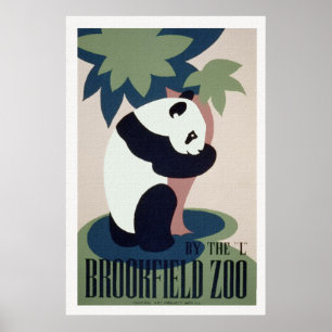 Poster vintage WPA Brookfield Zoo Panda
