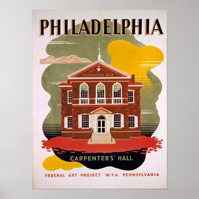 Poster vintage WPA Philadelphia (Devant)
