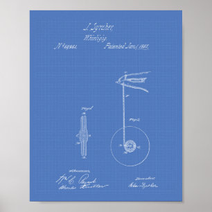 Poster Vintage Yoyo 1867 Plan directeur de l'art des brev