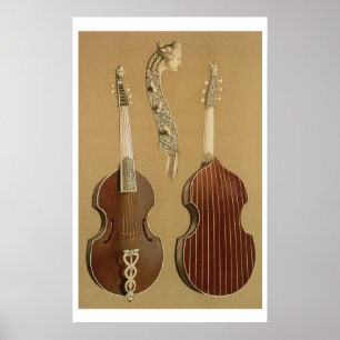 Poster Viola da Gamba, ou basse viole, de Joachim Tielke
