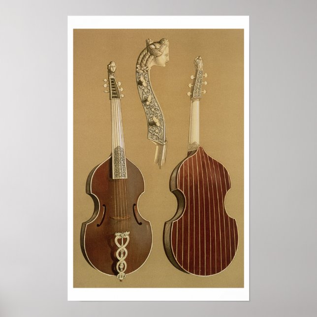 Poster Viola da Gamba, ou basse viole, de Joachim Tielke  (Devant)