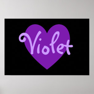 Poster Violet Heart