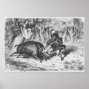 Poster Violette et Ourson