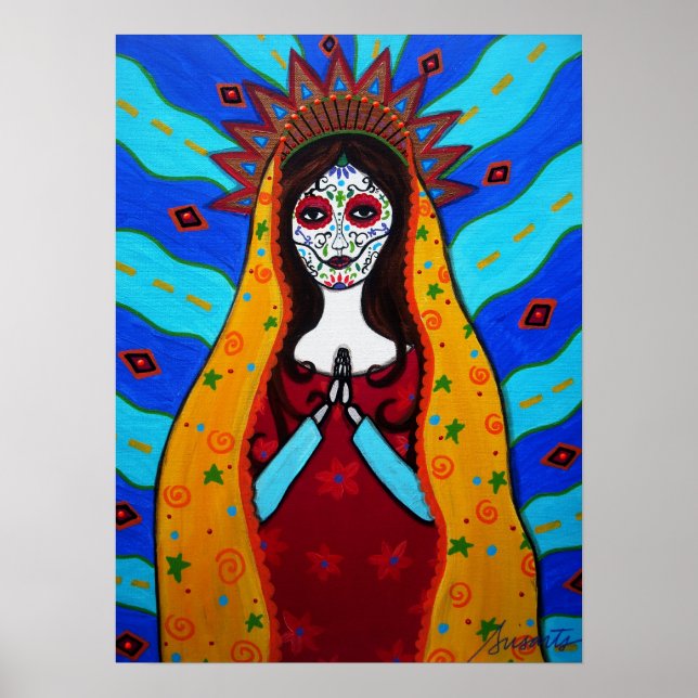 POSTER VIRGIN GUADALUPE DIA DE LOS MUERTOS (Devant)