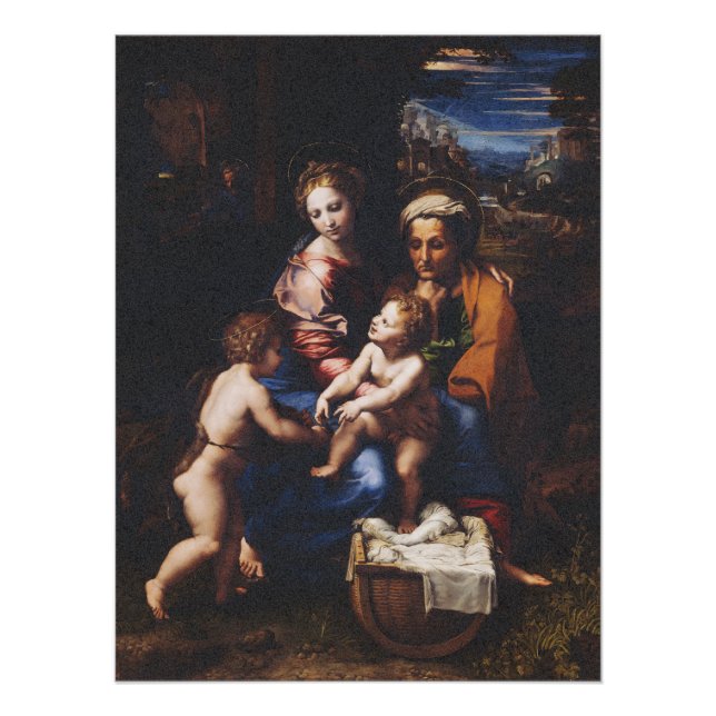Poster Virgin Mary and Child with John the Baptist (Devant)