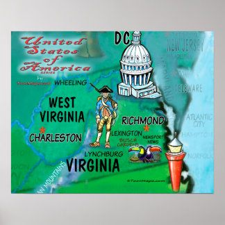 Poster Virginie-Occidentale USA
