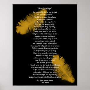 Poster "Vis ta vie" Plumes d'or par le chef Tecumseh