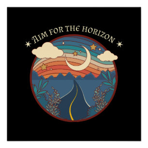 Poster Viser l'horizon voyage nature roadtrip