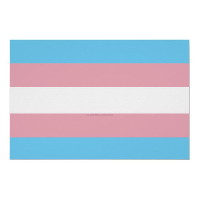 Poster Visibilité du drapeau de fierté transgenre de Slip (Devant)