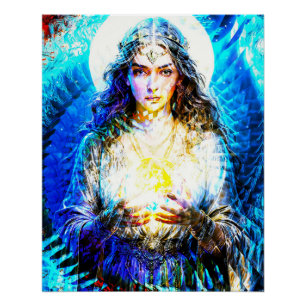 Poster Vision fractale visuelle d'une voyante