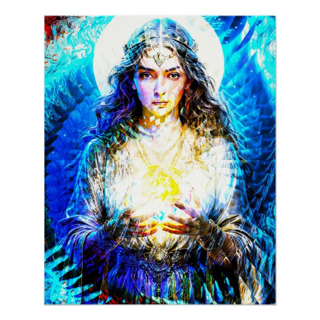 Poster Vision fractale visuelle d'une voyante (Devant)