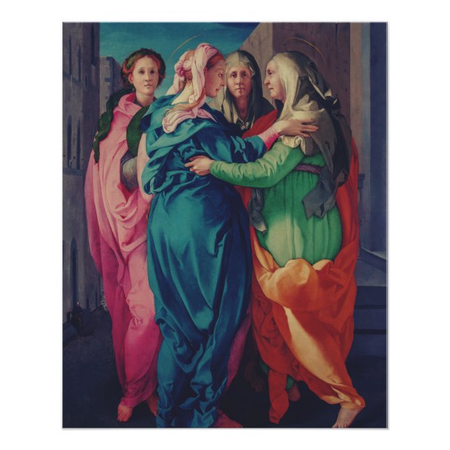Poster Visite de la Vierge par Pontormo (Devant)