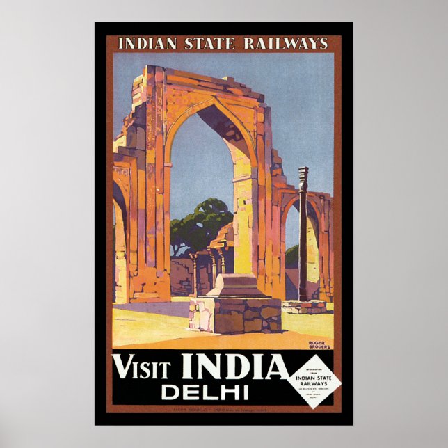 Poster Visiter l'Inde - Delhi (Devant)