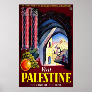 Poster Visitez La Palestine Terre De La Bible