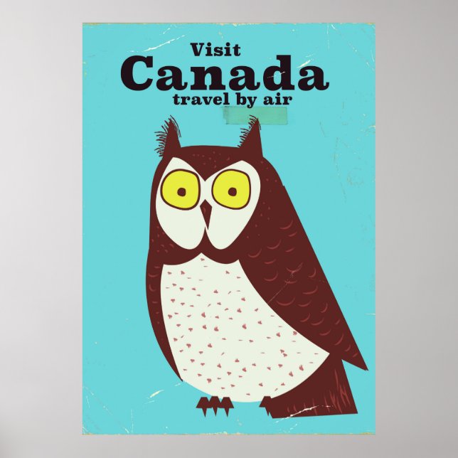 Poster Visitez l'affiche de la Chouette du Canada (Devant)