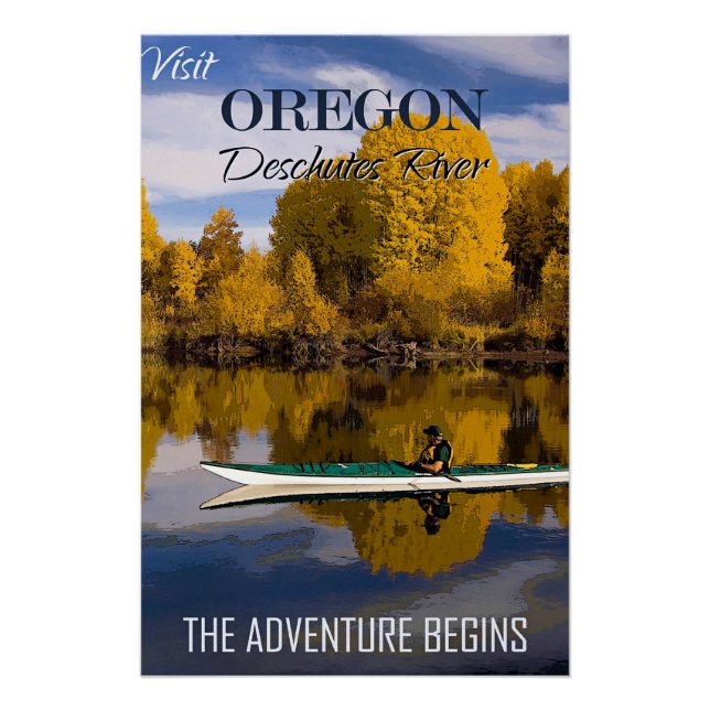 Poster Visitez l'Oregon, Deschutes River, (Devant)
