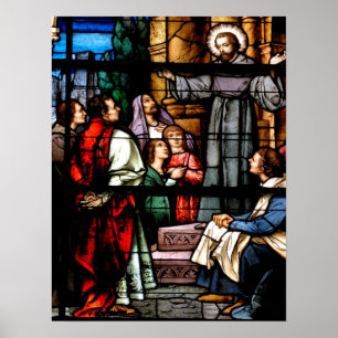 Poster Vitrail de tache à l'église
