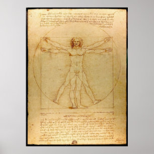 Poster Vitruve Luc Viatour par Leonardo da Vinci