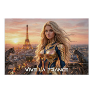 POSTER VIVE LA FRANCE - PARIS