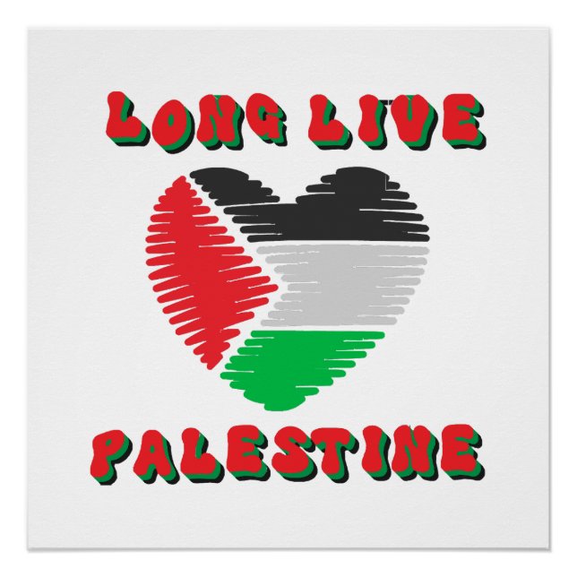 Poster Vive la Palestine (Devant)