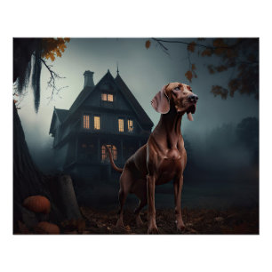 Poster Vizsla Halloween Effrayant