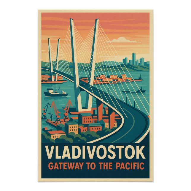 Poster Vladivostok - Porte d'entrée du Pacifique (Devant)