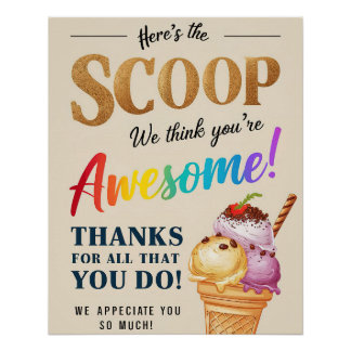 Poster Voici l’affiche Scoop We Think You’re Awesome