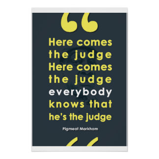 Poster Voici Le Juge - Pigviande Markham