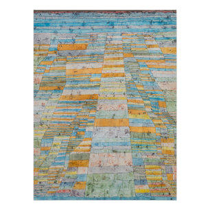 Poster Voie principale et voies secondaires - Paul Klee