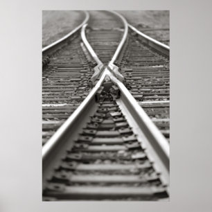 Poster Voies croisées de train