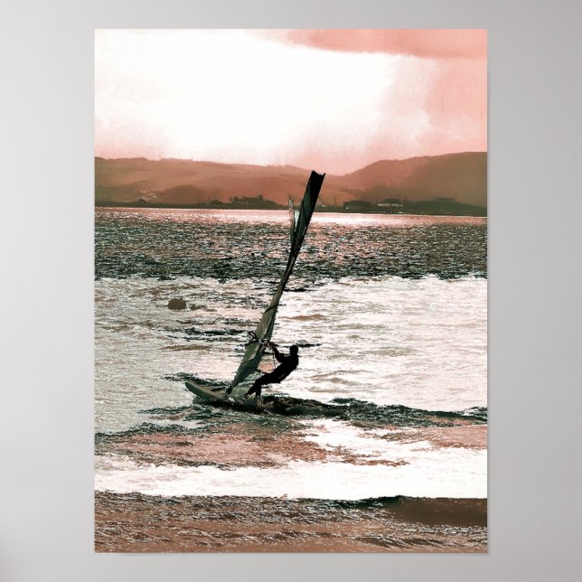 POSTER VOILE SUR PLANCHE À VOILE (Devant)