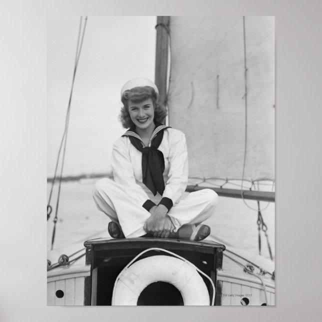 Poster Voilier femme (Devant)