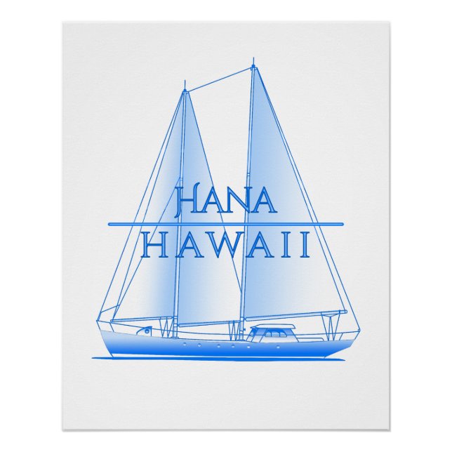 Poster Voilier Nautique Côtier de Hana (Devant)