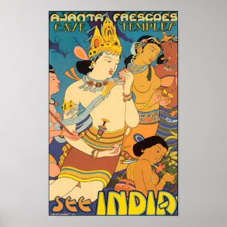 Poster Voir l'affiche des Vintage voyage indiens