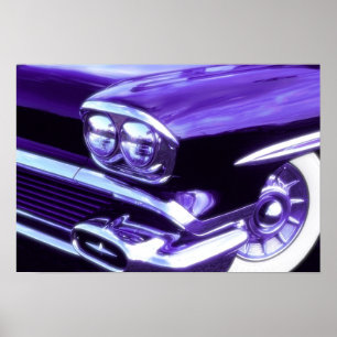 Poster Voiture classique : Chevrolet 1958