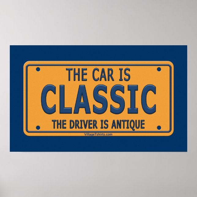 Poster Voiture classique pour conducteur antique (Devant)