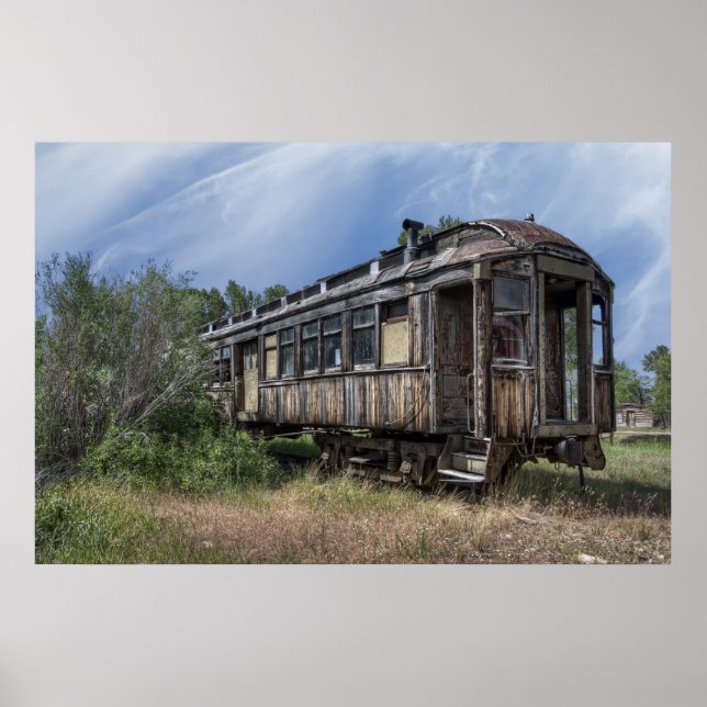 Poster Voiture de chemin de fer - Nevada City Montana (Devant)