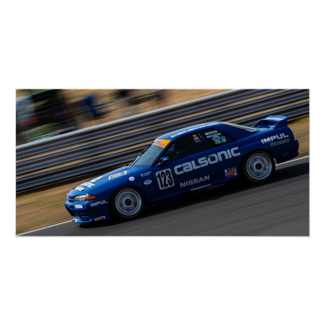 Poster Voiture de course Calsonic Nissan Skyline GT-R R32 (Devant)