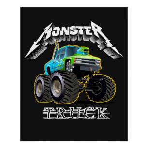 Poster voiture de dessin animé