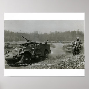 Poster Voiture de reconnaissance et moto